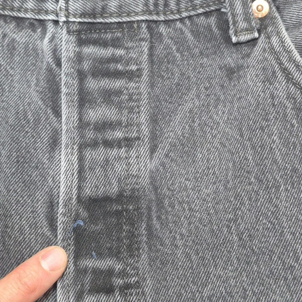Levi's 501 Original Fit Jeans Mens 38x32 (36x29) Black‎ Washed Denim